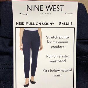 NINE WEST PULL‎ ON SKINNY PONTE PANTS SM NWT